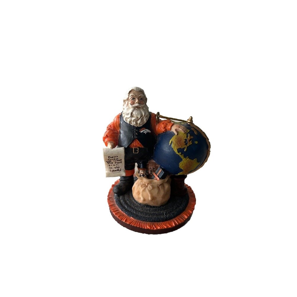Denver Broncos Santa Ornament 2007 Special Delivery 7th In A Limited Series NFL